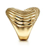 14K Yellow Gold Twisted Rope Abstract Ring