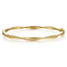 14K Yellow Gold Twisted Rope Bangle Bracelet