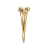 14K Yellow Gold Twisted Rope Bypass Open Ring