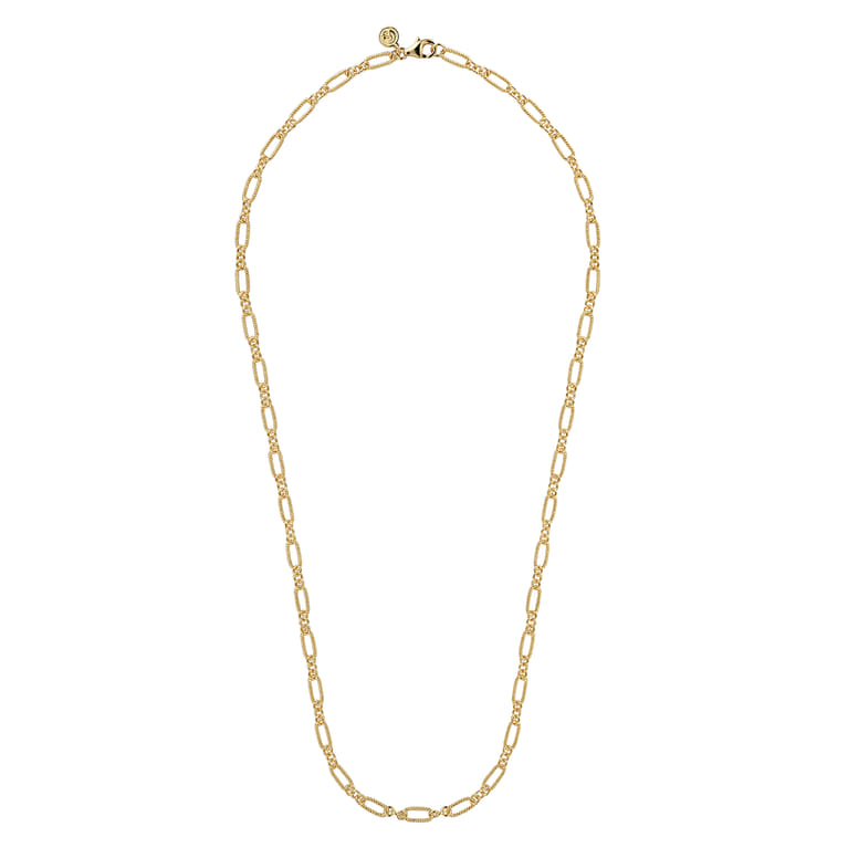 14K Yellow Gold Twisted Rope Chain Necklace - Shot 2