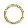 14K Yellow Gold Twisted Rope Criss Cross Ring
