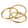 14K Yellow Gold Twisted Rope Criss Cross Ring