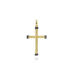 14K-Yellow-Gold-Twisted-Rope-Cross-Pendant-with-Black-Diamonds1