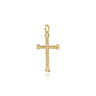 14K Yellow Gold Twisted Rope Cross Pendant with Black Diamonds - 0.16 ct