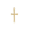 14K Yellow Gold Twisted Rope Cross Pendant with Diamonds - 0.15 ct