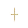 14K Yellow Gold Twisted Rope Cross Pendant
