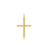 14K Yellow Gold Twisted Rope Cross Pendant