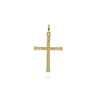 14K Yellow Gold Twisted Rope Cross Pendant