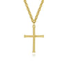 14K Yellow Gold Twisted Rope Cross Pendant