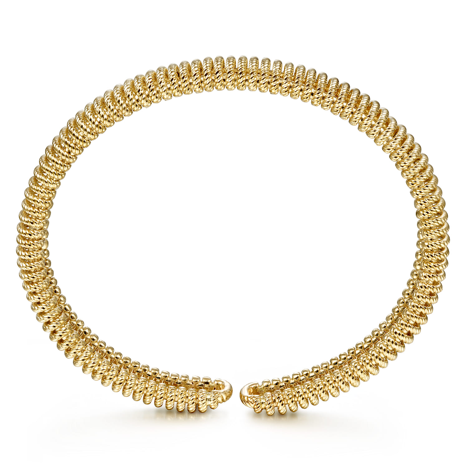 14K Yellow Gold Twisted Rope Cuff Bracelet - Shot 3
