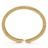 14K Yellow Gold Twisted Rope Cuff Bracelet