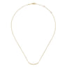 14K Yellow Gold Twisted Rope Curved Bar Necklace