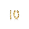 14K Yellow Gold Twisted Rope Huggies