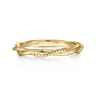 14K Yellow Gold Twisted Rope Intertwining Ring