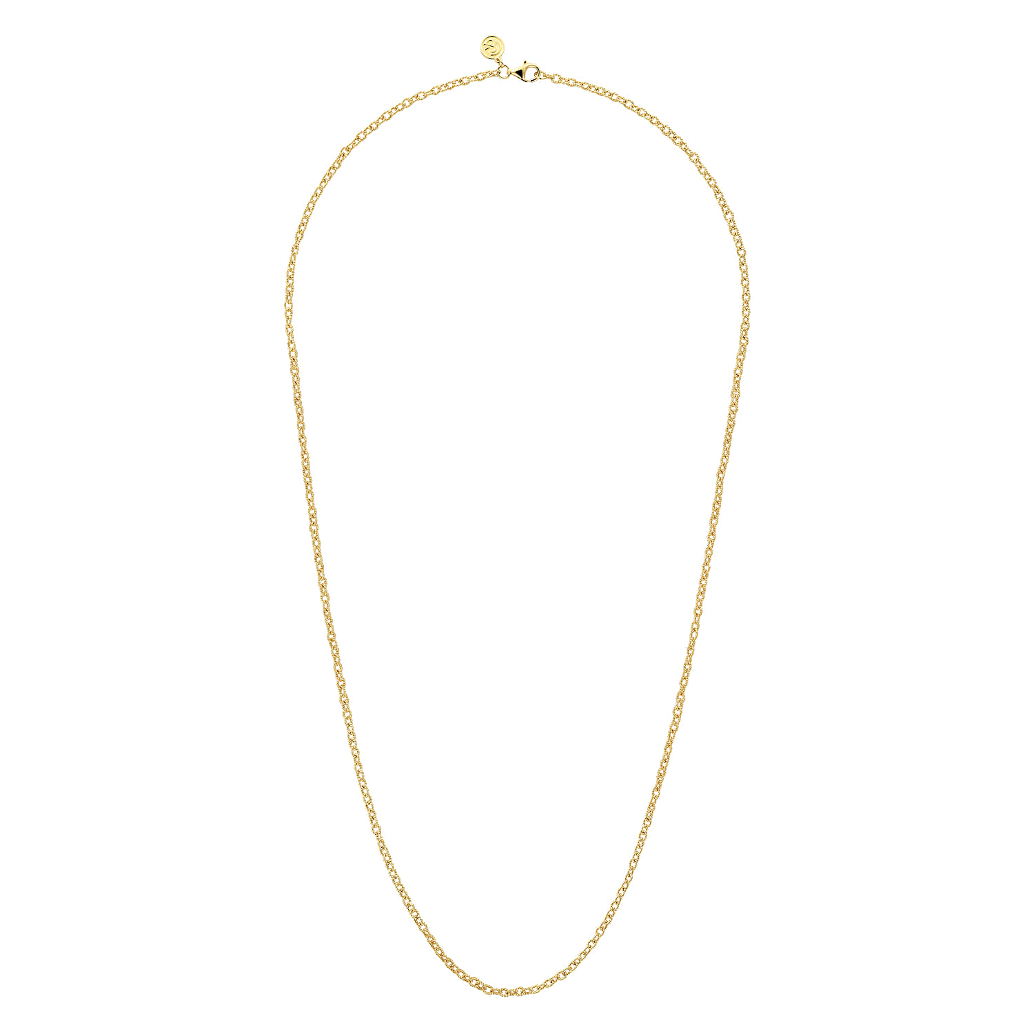 14K Yellow Gold Twisted Rope Link Chain Necklace - Shot 2