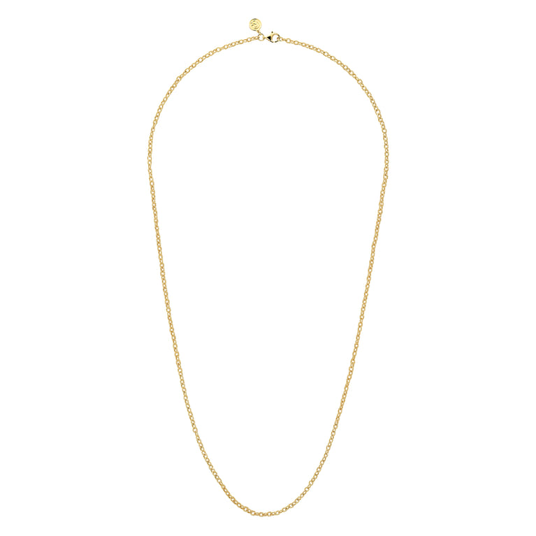 14K Yellow Gold Twisted Rope Link Chain Necklace - Shot 2