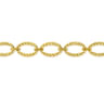 14K Yellow Gold Twisted Rope Oval Link Bracelet