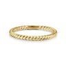 14K Yellow Gold Twisted Rope Stackable Ring