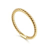 14K Yellow Gold Twisted Rope Stackable Ring