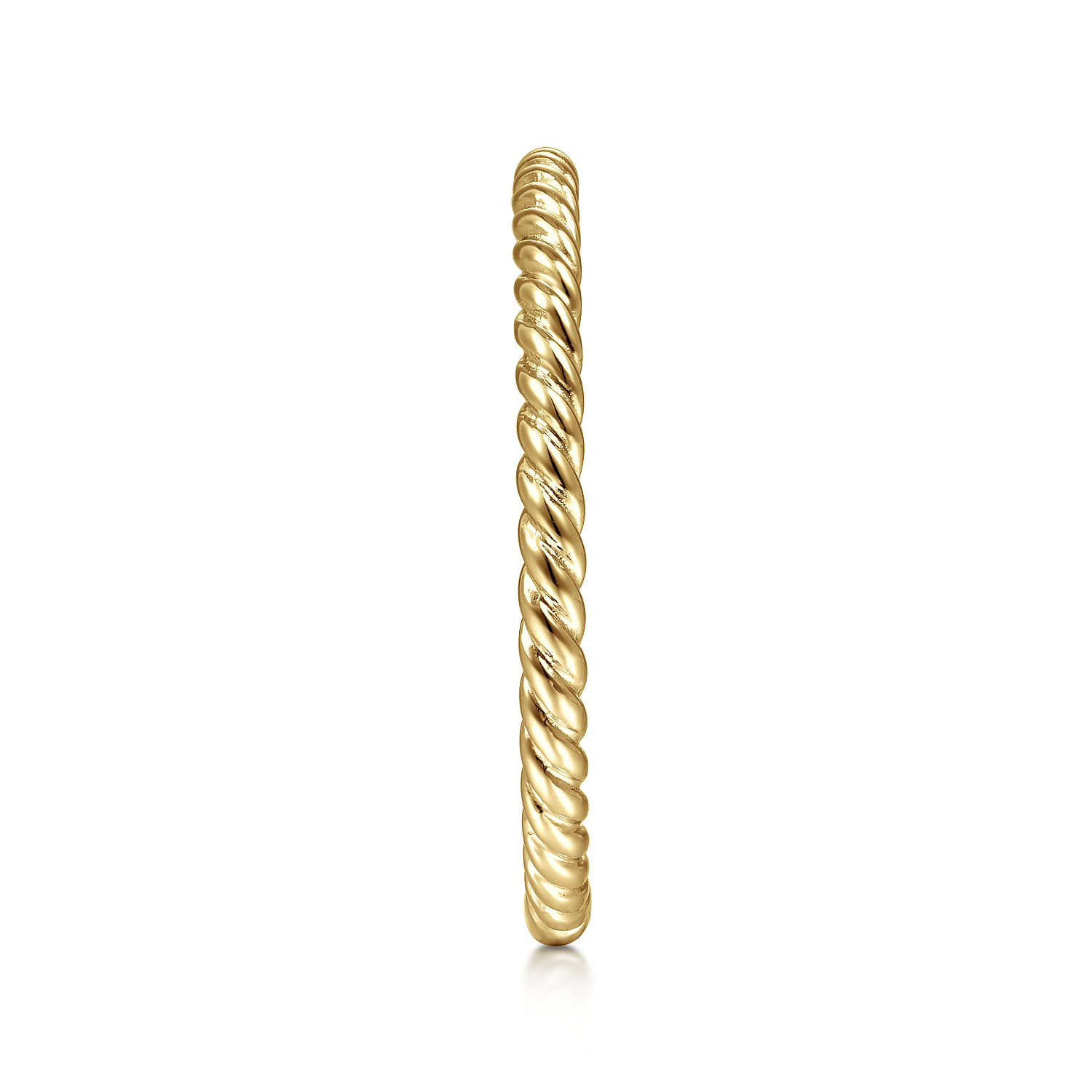 14K Yellow Gold Twisted Rope Stackable Ring - Shot 4