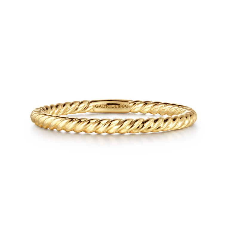 Straight Wedding Ring in 14k Yellow Gold with   at Gabriel & Co. - Shot 1