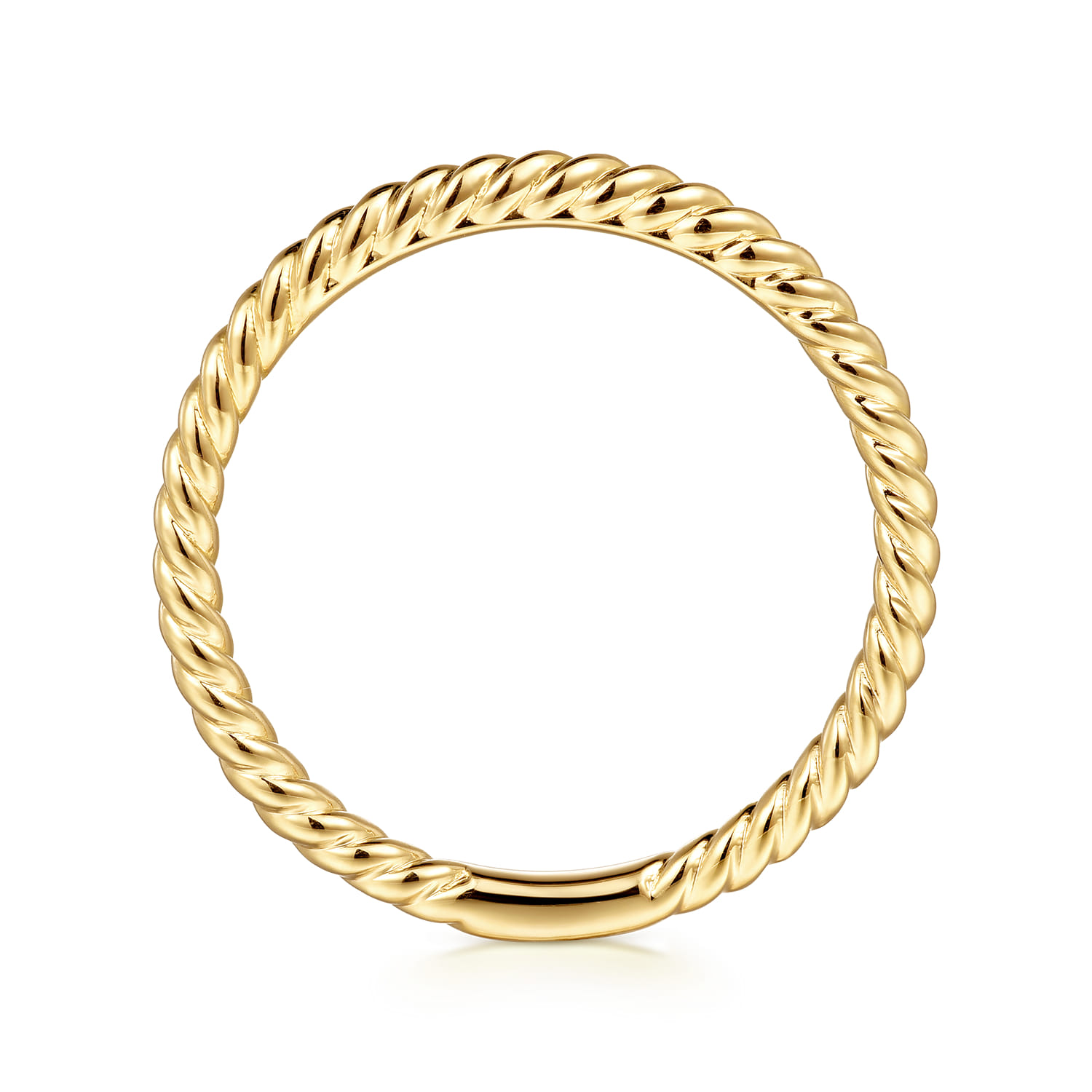 Straight Wedding Ring in 14k Yellow Gold with   at Gabriel & Co. - Shot 2