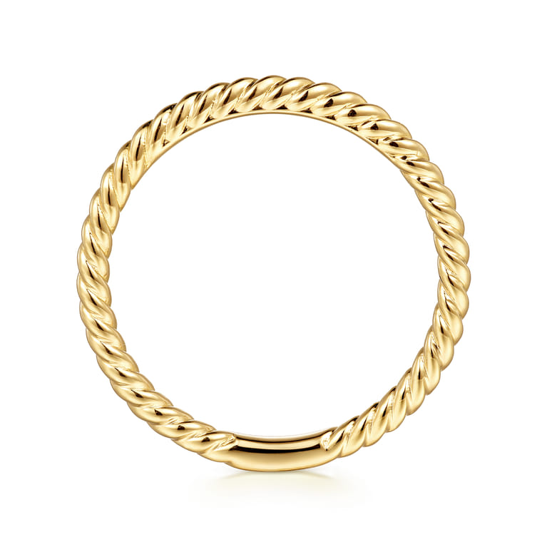 Straight Wedding Ring in 14k Yellow Gold with   at Gabriel & Co. - Shot 2