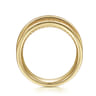 14K Yellow Gold Twisted Rope Wide Ring Band
