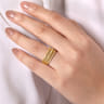 14K Yellow Gold Twisted Rope Wide Ring Band