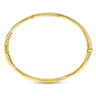 14K Yellow Gold Twisted Rope and Diamond Bangle - 0.4 ct