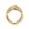 14K Yellow Gold Twisted Vine Statement Ring