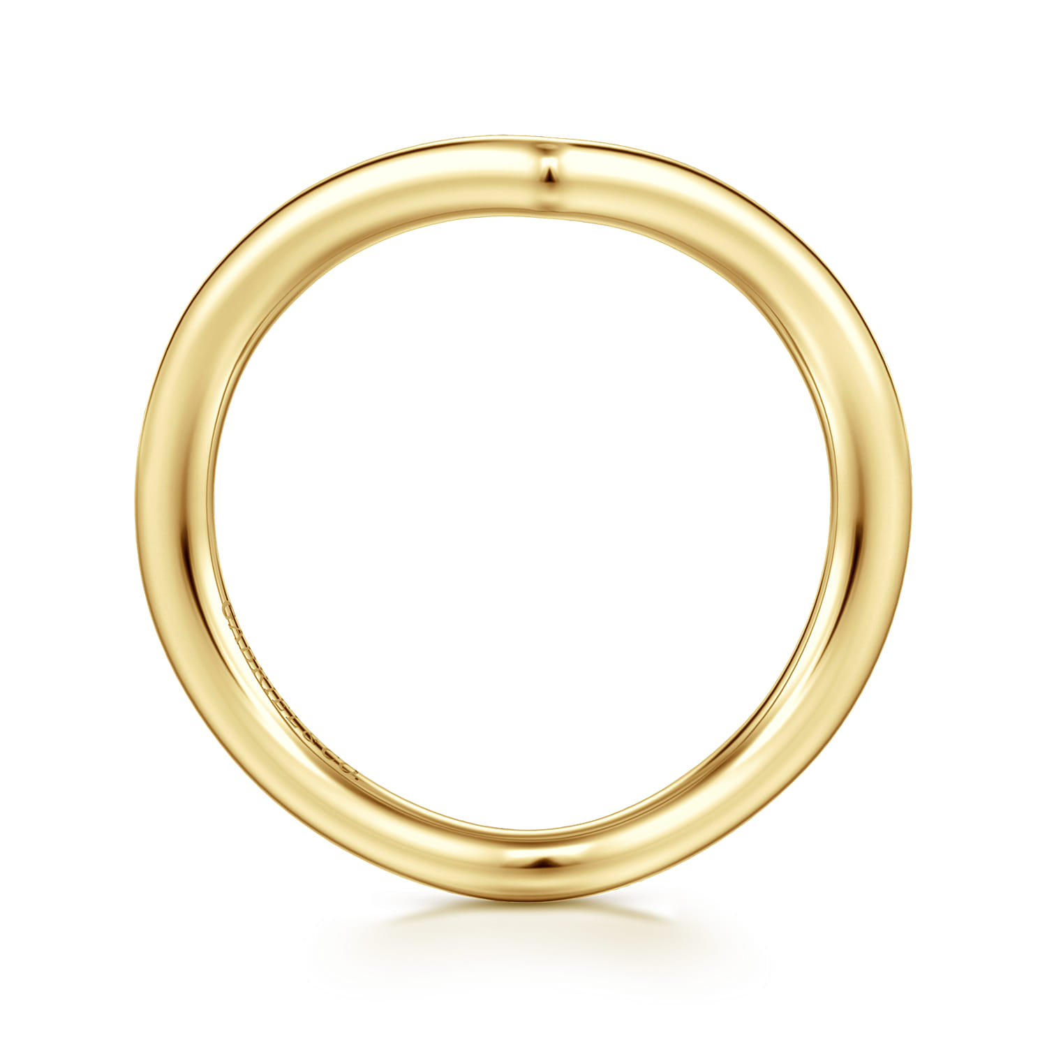 14K Yellow Gold V Matching Wedding Band - Shot 2