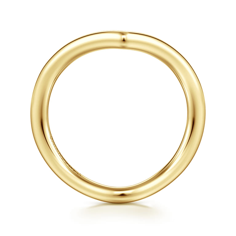 14K Yellow Gold V Matching Wedding Band - Shot 2
