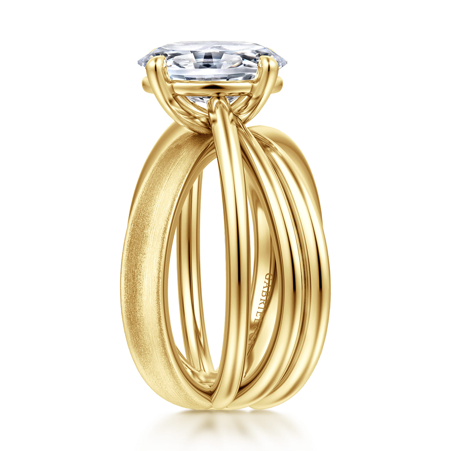 14K Yellow Gold V Matching Wedding Band - Shot 5
