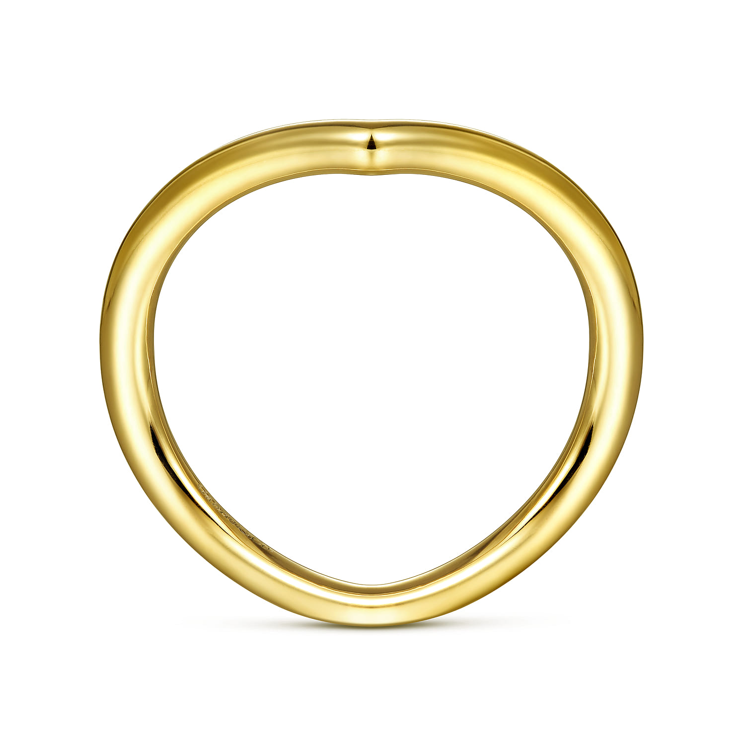 14K Yellow Gold V Matching Wedding Band - Shot 2