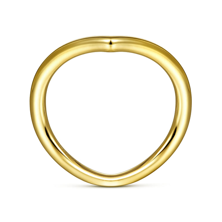 14K Yellow Gold V Matching Wedding Band - Shot 2