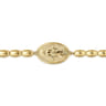 14K Yellow Gold Virgin Mary Beaded Bracelet