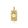 14K Yellow Gold Virgin Mary  Jesus Men's Pendant