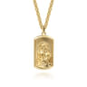 14K Yellow Gold Virgin Mary  Jesus Men's Pendant