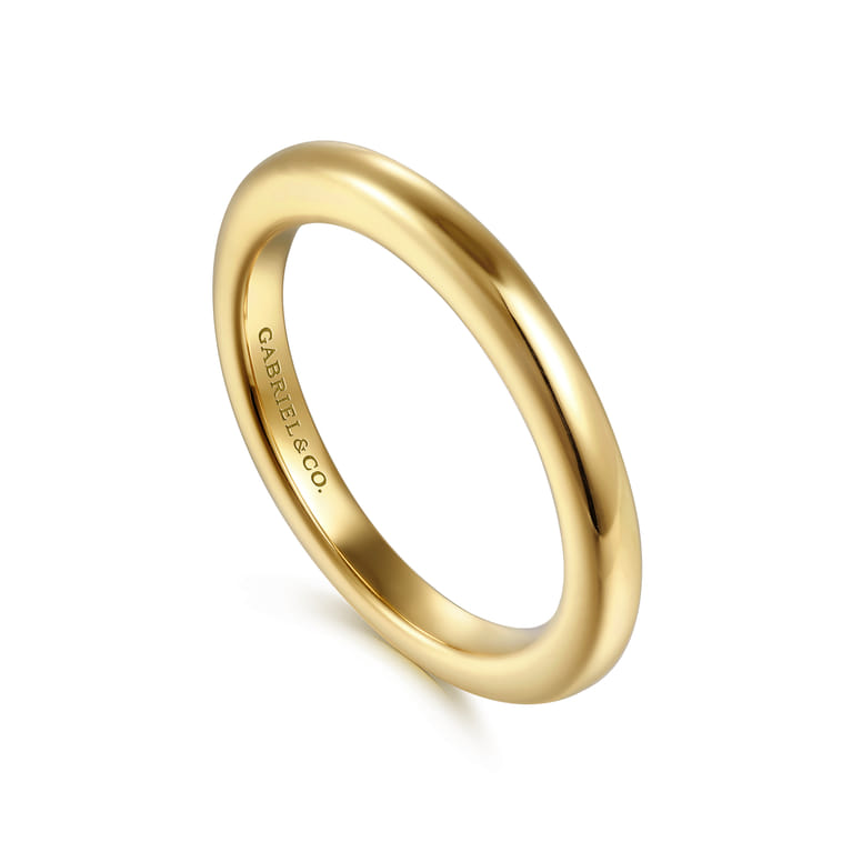 14K Yellow Gold Wedding Band - Shot 3