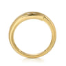 14K Yellow Gold White Sapphire Ladies Ring