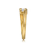 14K Yellow Gold White Sapphire Ladies Ring