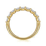14K Yellow Gold White Sapphire Stackable Ring