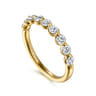 14K Yellow Gold White Sapphire Stackable Ring