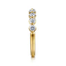 14K Yellow Gold White Sapphire Stackable Ring
