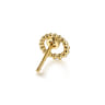 14K Yellow Gold White Sapphire Stud Earrings- Bujukan