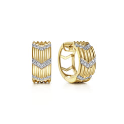14K-Yellow-Gold-Wide-15mm-Chevron-Diamond-Station-Huggies1
