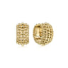 14K Yellow Gold Wide Bujukan 15mm Huggies