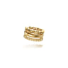 14K Yellow Gold Wide Bujukan Single Earcuff