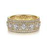 Fancy Wedding Ring in 14k Yellow Gold with Round Natural Diamond at Gabriel & Co.